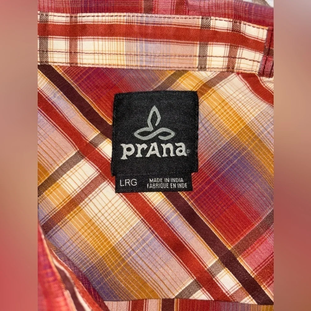 Men’s Prana short sleeve shirt-large